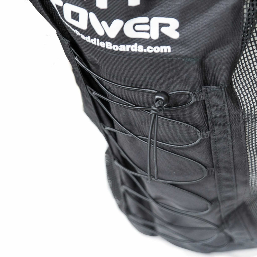 Front bungee storage on the iSUP backpack from Tower