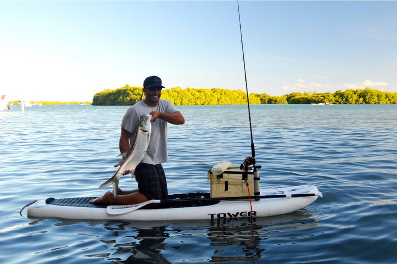 Sea Eagle FishSUP 126 Inflatable Fishing Paddleboard Swivel Seat Fishing  Rig Package, Canoe Fishing Setup