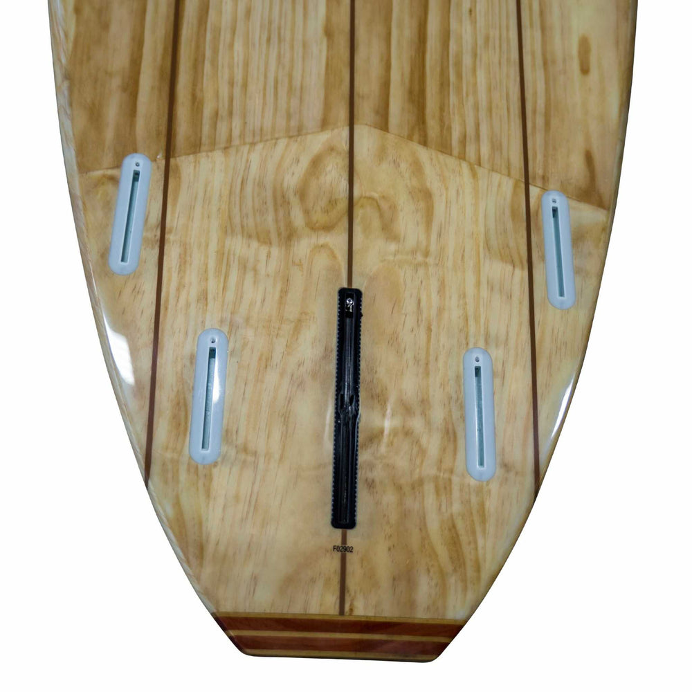 Tower wood paddle board fin boxes
