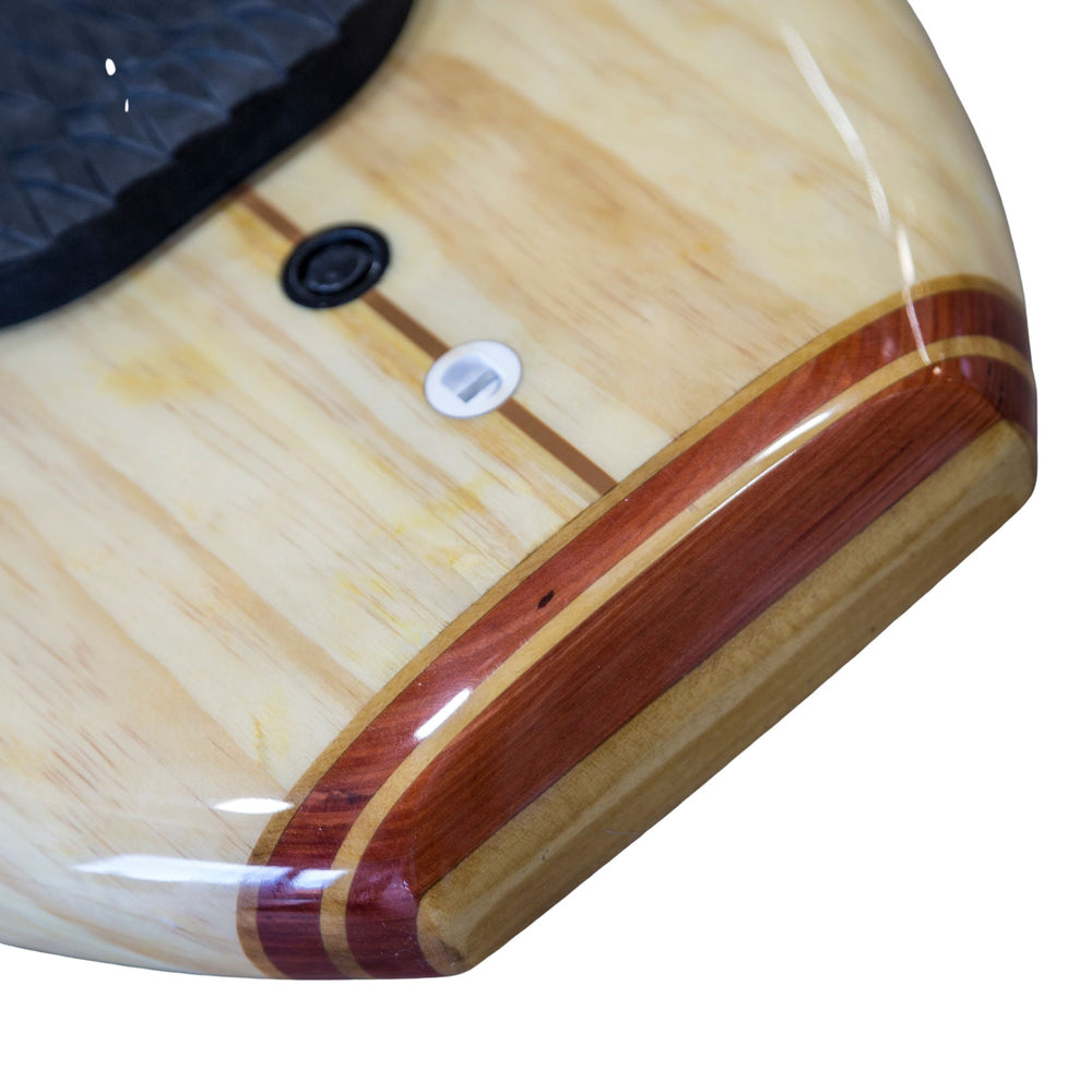 Tower wood paddle board tail end